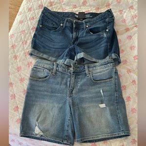 Size 4 Jean shorts sold together. Mid rise